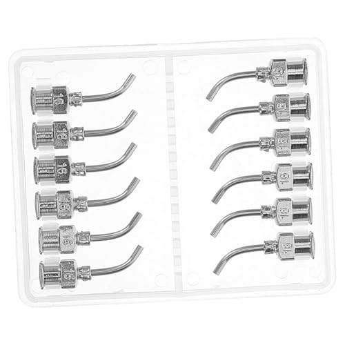 Garneck 12pcs 45 Degree for Glue Dispensing 16g Stainless Steel for Liquid Drip