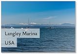 Imán para nevera con vista desde Langley Marina en Whidbey Island Washington