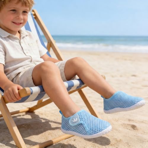 Image of FEETCITY Boys Girls Water Shoes Kids Aqua Socks Quick Dry Barefoot for Beach Swimming Pool