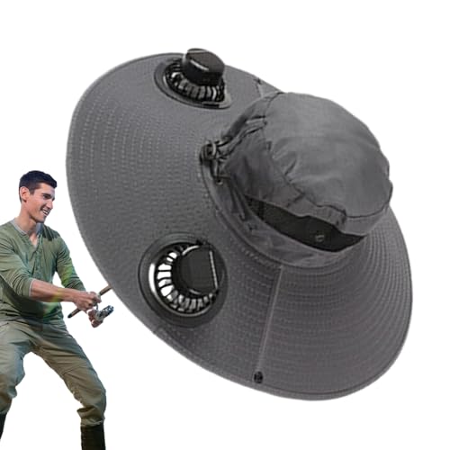 Chapeau bob respirant à ventilateur solaire charge USB rafraîchissant