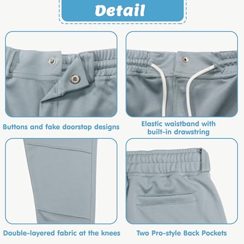 2T-7Years Toddler Baseball Pants - Youth Kids Tee Ball Pants with Belt Loops Little Grils Softball Knicker Pants UPF50+3