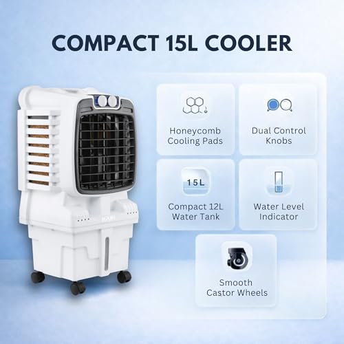 Image of BePure CoolX 15L Air Cooler | High Air Delivery up to 1500 m /hr | Low Noise Performance | Energy-Efficient Operation | 3-Side Honeycomb Cooling Pads