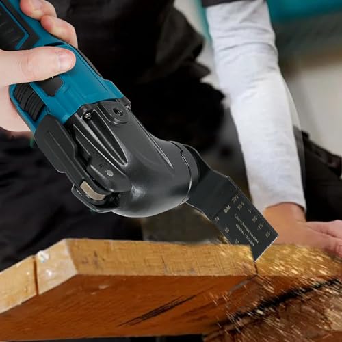 Multifunktionswerkzeug Kompatibel mit M-.akit/-a Akku 18V, Multifunktionsspaten Schneiden Schleifen Trimmer Holzbearbeitung Werkzeuge,Oszillierwerkzeug Erfordert eine eigene Lithium-Batterie – Bild 7