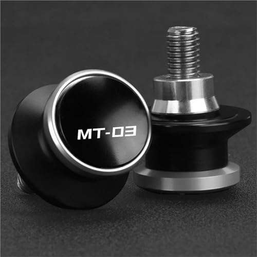 Caballere trasero tornillos deslizadores y carrete basculante 6 mm para moto Yamaha MT03 plata
