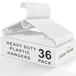 Amber Home Robuste Kunststoff-Kleiderbügel, 36 Stück