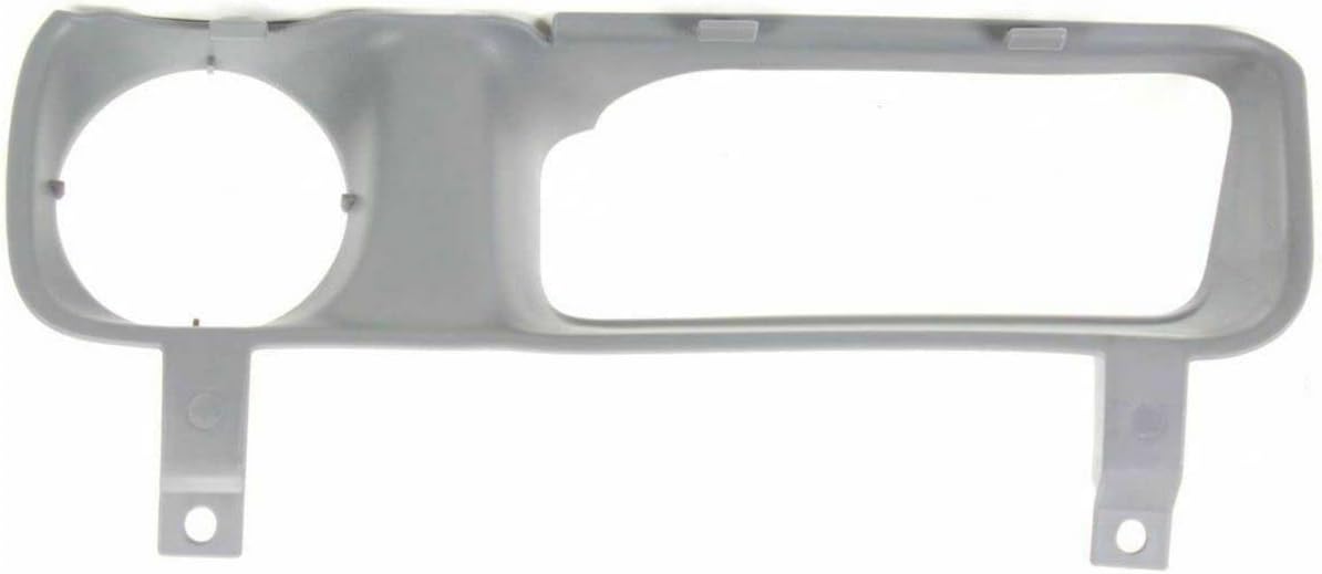 DAT AUTO PARTS Front Right Passenger Side Fog Light Molding Insert Bezel Cover Grille Trim Replacement for 1994-2002 Dodge Ram 1500 Fullsize Pickup Truck Gray Textured Plastic CH1039107 55076786AB