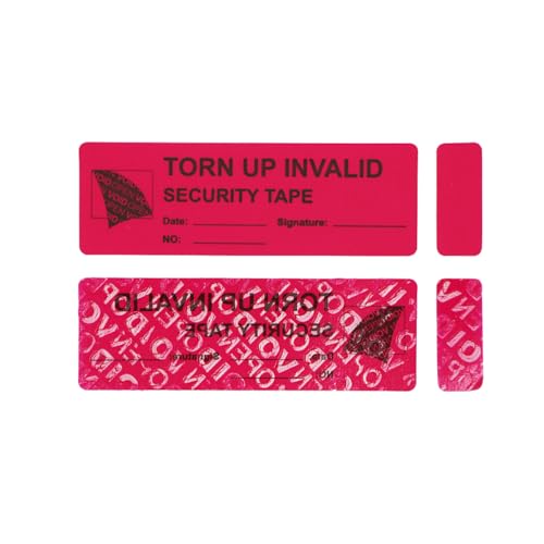 100Pcs Tamper Evident Security Void Stickers1x3 inch Red No Transfer No Damage to Protected Item Tamper Proof Labels Safety Torn up Invalid Seals Tape