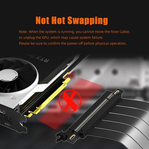 600 mm PCIe 4.0 X16 Cavo Riser per GPU PCIe 4.0/3.0, come GeForce RTX 40/30 e AMD Radeon RX7000/RX6000, ecc - Scheda video - Immagine 6