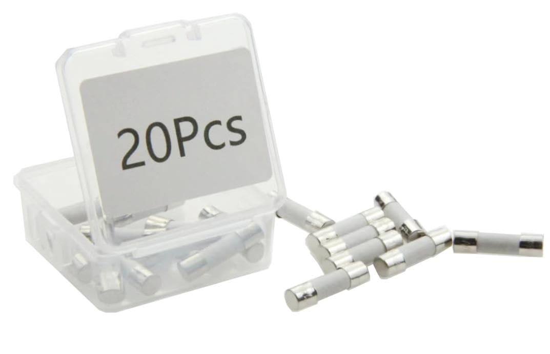 10A, 10A Fuse, 5x20mm/0.19"x0.79" Ceramic Slow-Blow Fuse (20PCS)
