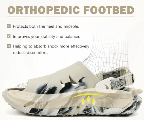 Image of COFACE Mens Orthotic Clogs Orthopedic Mules for Men Recovery Sandals Man Plantar Fasciitis Summer Casual Size 7-15