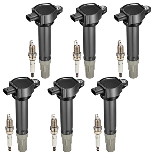 SYKRSS Set of 6 UF502 Ignition Coil Pack and 7781 Spark