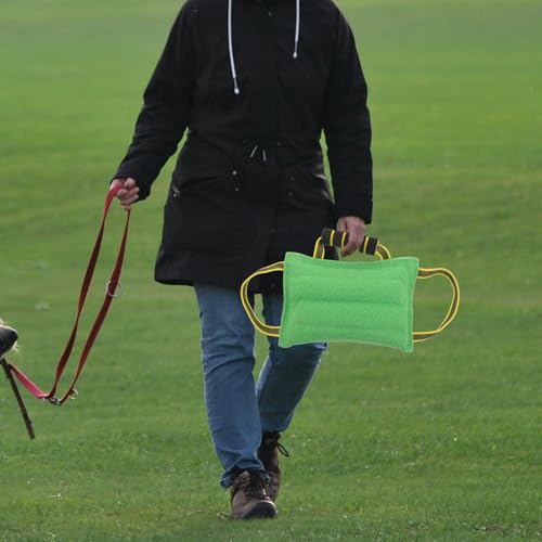 Almohada de mordida para entrenamiento de perros con doble asa de sujeción 7