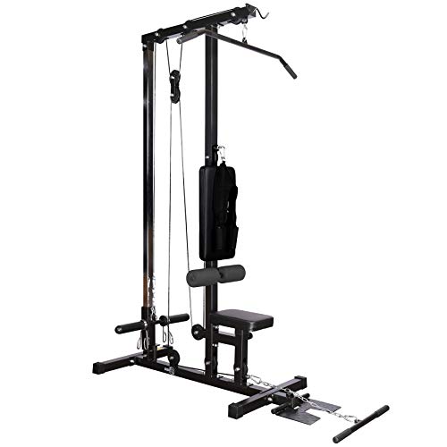 RIP X Stationary Lat Pulldown Machine with Extra Pulley for Seated Rows and Strap for Weighted Ab Crunches