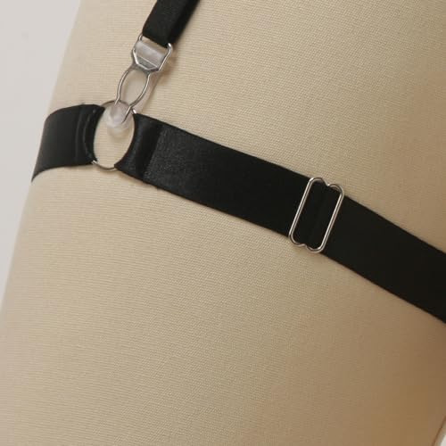 Soutien-gorge en cuir patchwork ajustable contre la lingerie banale - 2