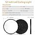 6PK 12 Inch LED Flush Mount Ceiling Light, 24W, 2520LM, 3000K/4000K/6000K CCT Selectable Super Slim Low Profile Ceiling Light, Close to Ceiling Round Flat Panel Fixture for Hallway,Bedroom,kitchen