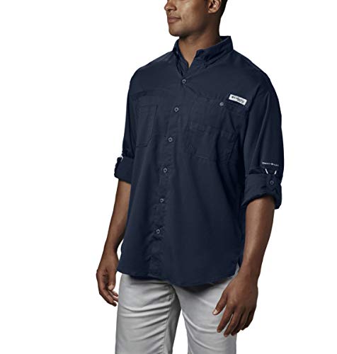 Columbia Men's Big and Tall PFG Tamiami II UPF 40 Long Sleeve Fishing Shirt, Collegiate Navy, 5X