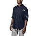 Columbia Mens PFG Tamiami Long Sleeve Fishing Shirt, Collegiate Navy, Small