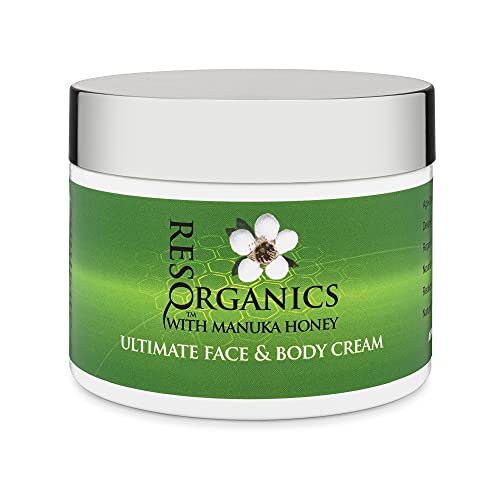 ResQ Organics Ultimate Age Defying Face and Body Moisturizer, Deeply Hydrating, Nourish Irritated & Damaged Skin, Soothe Dry Cracked Hands, Facial Firming Cream, Reduce Dark Circles Puffy Eyes