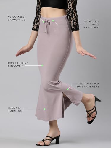 Image of TWIN BIRDS Saree Shapewear for Women | Super Soft Viscose Elastane Saree Petticoat Skirt | Stretchable & Comfortable SareeShaper