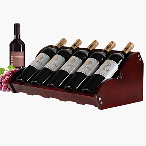 Soporte para Botellas de Vino de Madera Sólida 5 Plazas miniatura 2