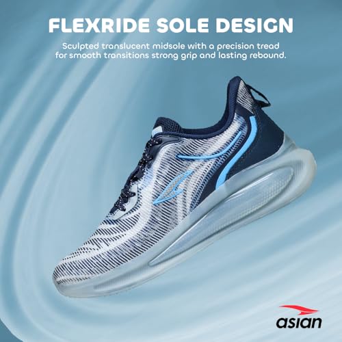Image of ASIAN Men POWERPLAY-17 Running and Casual wear Running Shoes with Laces, Lightweight and Comfortable Shoes with Upper Fabric and Phylon Sole for Men & Boys