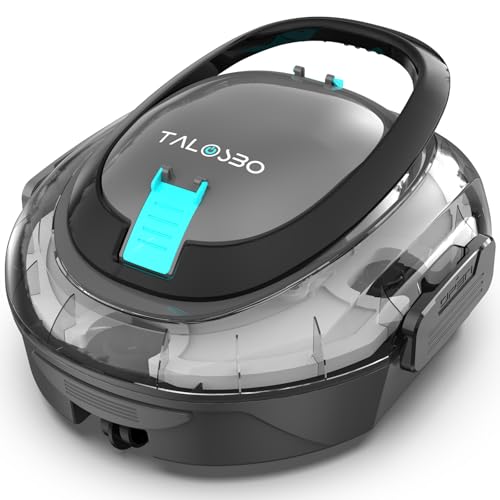 [2026 New] TALOSBO S2 Robotic Pool Cleaner – Dual-Layer Filtration, 90-Min Runtime, Powerful Cordless Pool Vacuum for Above-Ground & Flat Pools, Efficient Debris Removal & Auto-Parking Design