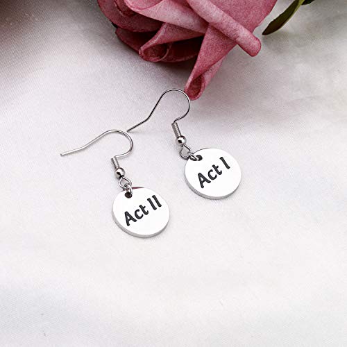 AKTAP Theatre Dangle Earrings Director Actor Jewelry Act I Act II Earrings Gift for Theater Lovers2