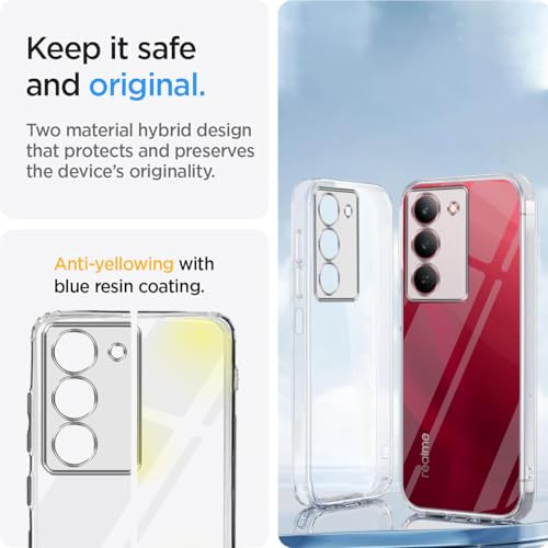 Image of Jkobi Back Cover for Realme 14X (Silicone Clear Shockproof Case with Camera Protection | Soft and Flexible | Transparent)
