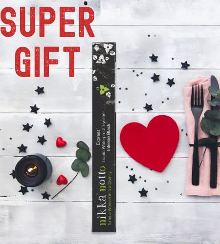 Nikka Notto Liquid Eyeliner Waterproof Pen“Nude Look”, Satin Brown (Mom's Choice Award® Winner 2023) 3X More Liquid 0.070Fl.oz #TOP5