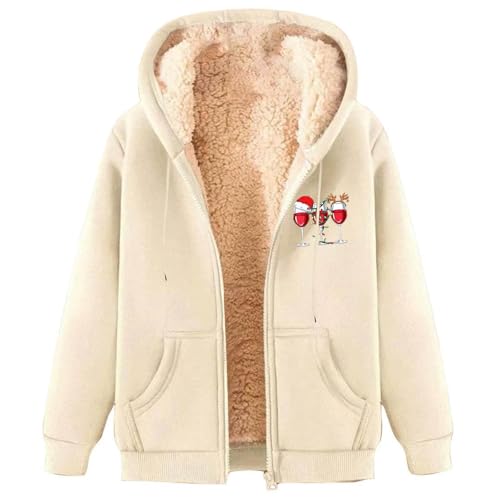 Veste polaire épaisse d'hiver à capuche pull chaud et doux - 4