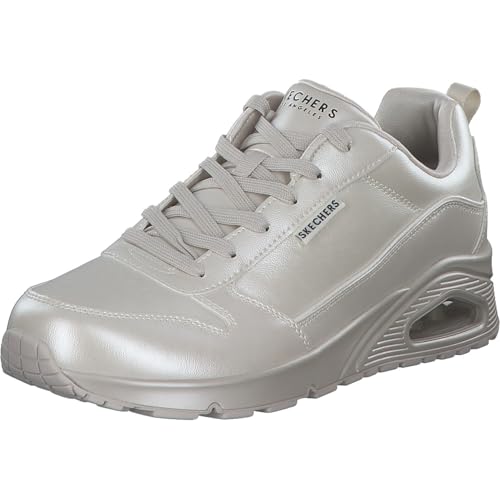 Skechers Damen Sneakers, Off White Duraleather/Jersey, 39 EU