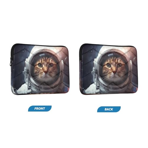 Funda para portátil de 13-14 pulgadas con diseño de gato astronauta miniatura 2