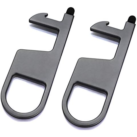 Mogix Pro Clean Key Door Opener (Pack of 2) – Contactless Hook Accessory for Opening Handles – Push Button, Stylus & Bottle Opener - Pocket-Size Utility Tool for Safety and Hygiene Cover