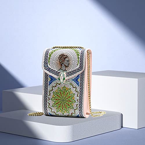 Image of Cell phone female crossbody bag ancient Roman style bag multicolor purse women's most suitable smartphone gift for girls