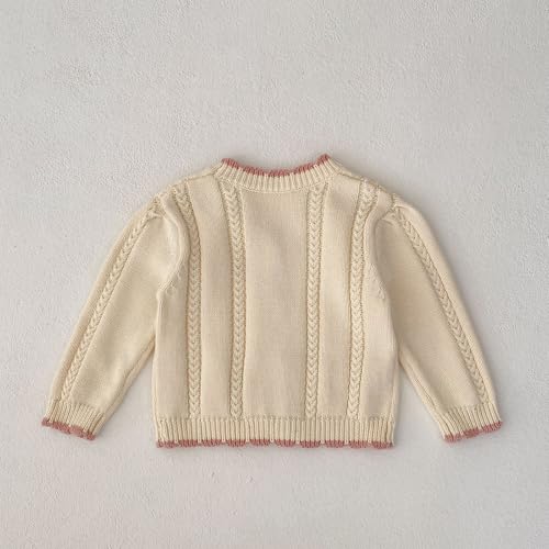 HOOLCHEAN Baby Girls Cotton Small Floral Embroidery Cardigan Sweater2