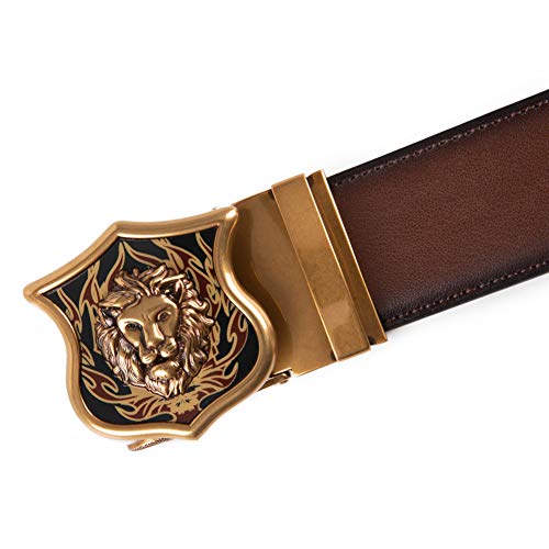 Ratchet Belt for Men Leather Dress Belts with Automatic Buckle,Trim to fit3