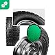 MOOVMOOV Pannensicheres Rad 4.10/3.50-4 (x2) Bohrung für Achse 20mm - Nabe zentriert 75mm - Für Sackkarren, Schubkarren, Wagen usw. - Inklusive Sicherungsring + Selbstsichernde Kappe