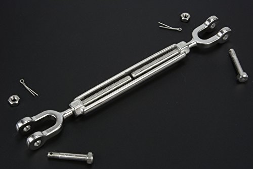 5/16" Jaw & Jaw Turnbuckle Open Body 316 Stainless Steel For Sailboat Rigging 10Pcs #TOP3