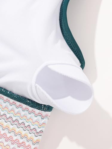 Teen Girls Swimsuit Two-Piece Bikini Set Adjustable Straps High Waist Bathing Suit Kids Athletic Swimwear with Chest Pad4