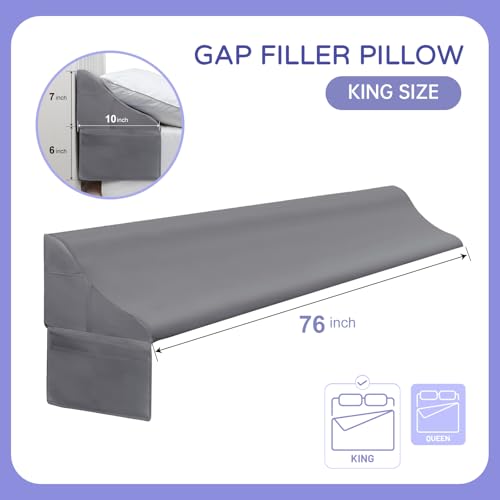 Vekkia Travesseiro de cama king size para cabeceira, enchimento de espaço de colchão, travesseiro tr