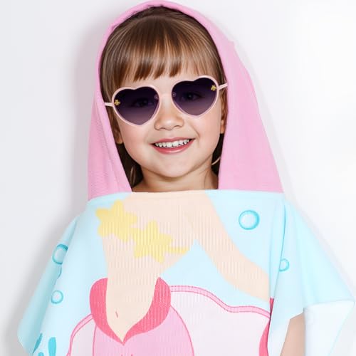 Obmwang 2 Pcs Kids Heart Shaped Sunglasses Cute Bee Glasses With Strap For Girls Boys Age 3-10 Uv400 Protection Outdoor Beach thumb #6