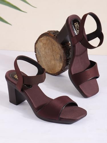 Image of Women's Stylish Black Block Heel Sandals - Comfortable Heels with Ankle Strap - Party, Office & Casual Footwear