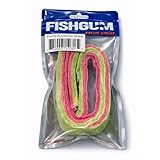 FishGum Surf Fishing Bait Strips for Saltwater Beach Fishing – Real Shrimp, Crab, Clam & Sand Flea Infused Scent – Artificial Cut Bait for Pompano, Redfish & Flounder (Chartreuse Green and Pink)