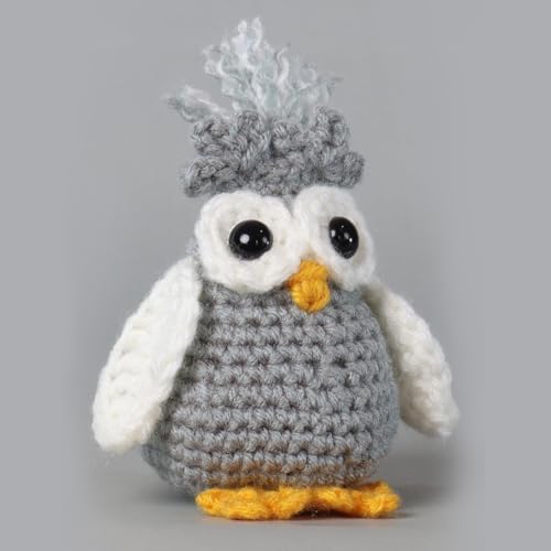 Image of Leisure Arts Amigurumi Miniatures Owl Crochet Pattern Book | Miniature owl amigurumi crochet pattern. Intermediate level. Step-by-step instructions and detailed images included.