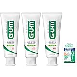 GUM(ガム) 【医薬部外品】歯周病予防 薬用ハミガキ デンタルペースト [レギュラータイプ ハーブミントタイプ] 120g×3個+おまけ付き