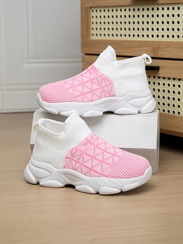 Boys Girls Sock Shoes Casual Sports Running Walking Sneaker Knitted Slip-On High Tops Lightweight Breathable Non Slip (Toddler/Little Kid/Big Kid)3