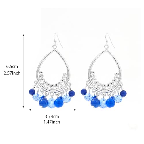 Teardrop Earrings for Women Multi Boho Beaded Dangle Drop Earring4