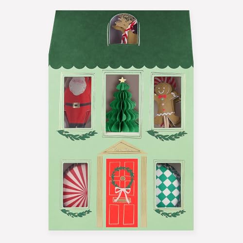Decoraciones para cupcakes de Navidad Meri Meri de 24 piezas para evitar desastres