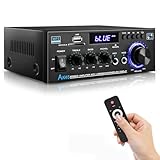 KKMOL AK45 Mini Amplificateur HiFi Stéréo Bluetooth Radio Audio Récepteur Wiimp 12V/220V 400W 2 Canaux Numérique Avec USB Carte SD