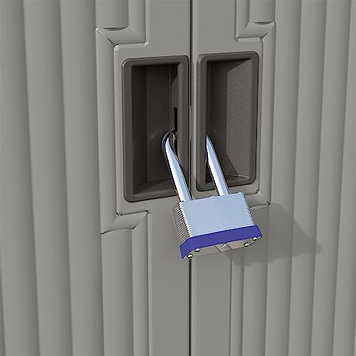 Suncast-Outdoor-Storage-Shed-for-Patio-and-Garden-Backyard-Oasis-130-Gallon-Dove-Gray Suncast Outdoor Storage Shed for Patio and Garden Backyard Oasis 130 Gallon Dove Gray